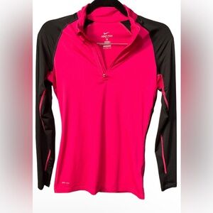 Nike Tops | Pink Nike Long Sleeve Top | Color: Black/Pink | Size: M